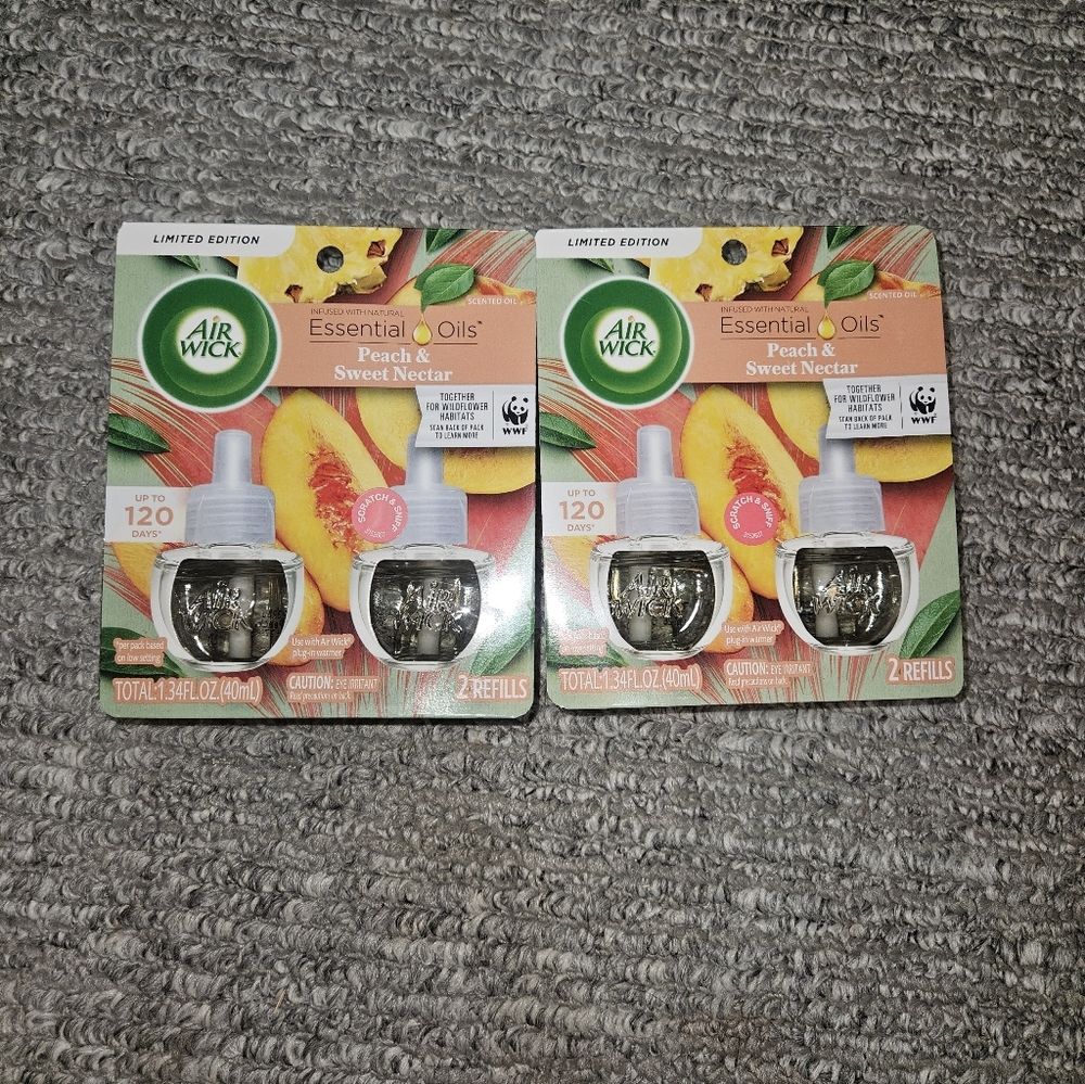 Air Wick Essential Oils Peach & Sweet Nectar Refills